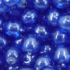 round bead transparant pearl french blue
