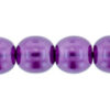 round bead transparant pearl grape