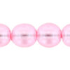 round bead transparant pearl flamingo