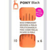 pony black borduurnaald nr. 12