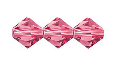 preciosa bicone/toupie 4mm indian pink