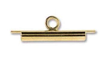 Miyuki slide tube 15mm goudkleur 2st.