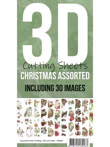 3-D afbeeldingen set 1 thema kerst