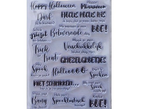 Clear stamps griezelgroetjes