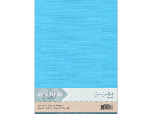 linnen karton A4 hemelsblauw