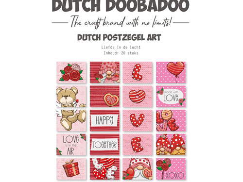 die cut sheet postzegel art love is in the air