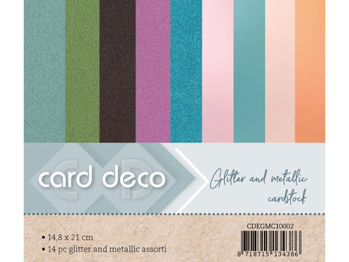 Glitter en Metallic A5 cardstock
