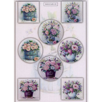 Cutting sheet 45 Flower pots vierkant/rond 1st.