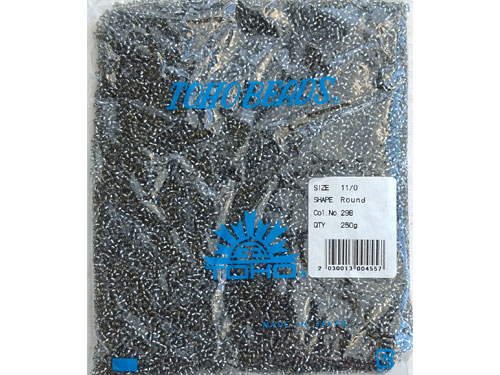 PV toho 11/0 silverlined gray 250 gram