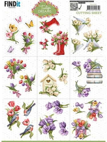 3-d cutting sheet tulip dreams mini - amy design