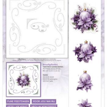 3-D Stitch & Do sheet Pastel purple Christmas 2